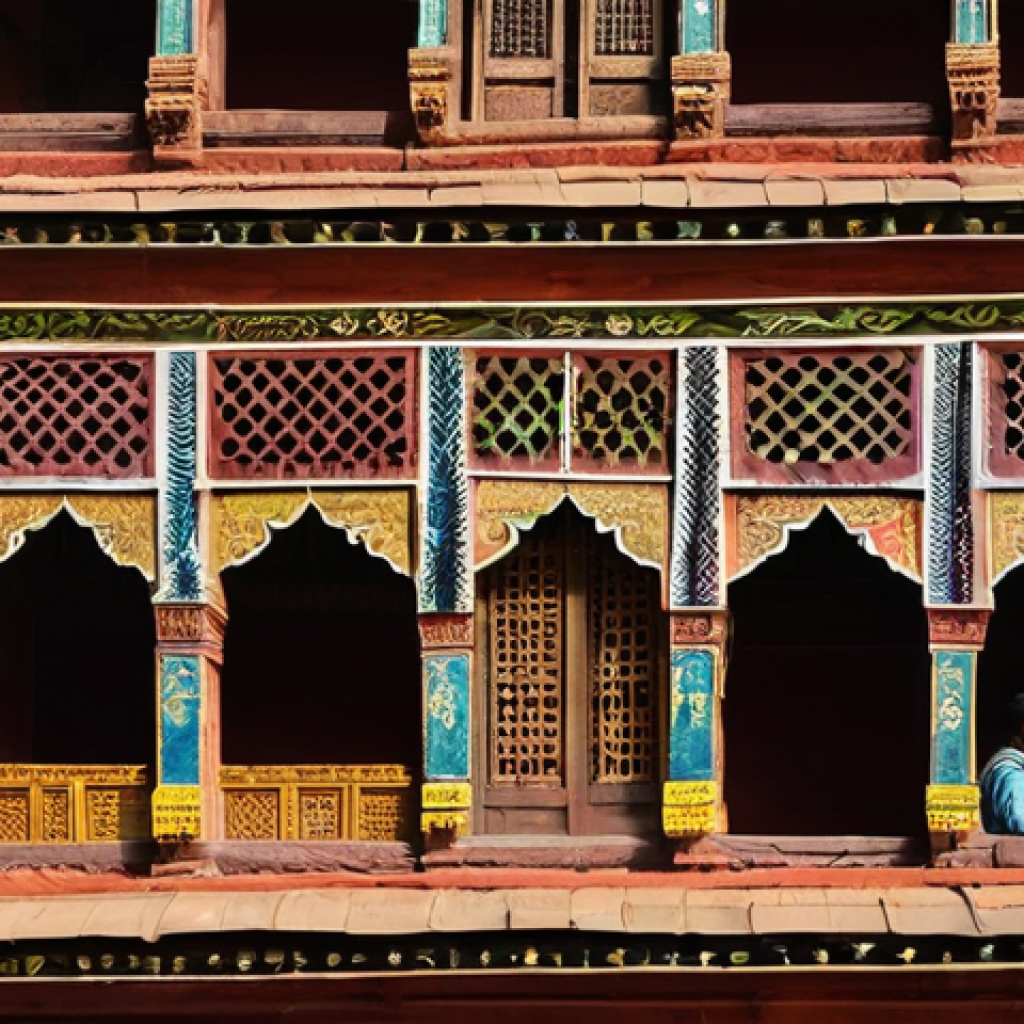 네팔의 유네스코 세계유산 - The Intricate Soul of Newar Architecture in Kathmandu**

**Prompt:** "A vibrant, highly detailed sho...