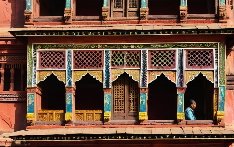 네팔의 유네스코 세계유산 - The Intricate Soul of Newar Architecture in Kathmandu**

**Prompt:** "A vibrant, highly detailed sho...