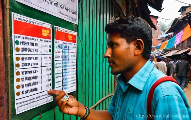 네팔에서의 환전 요령 - **"Airport Currency Exchange in Kathmandu"**
    A young female traveler, approximately 30 years old...