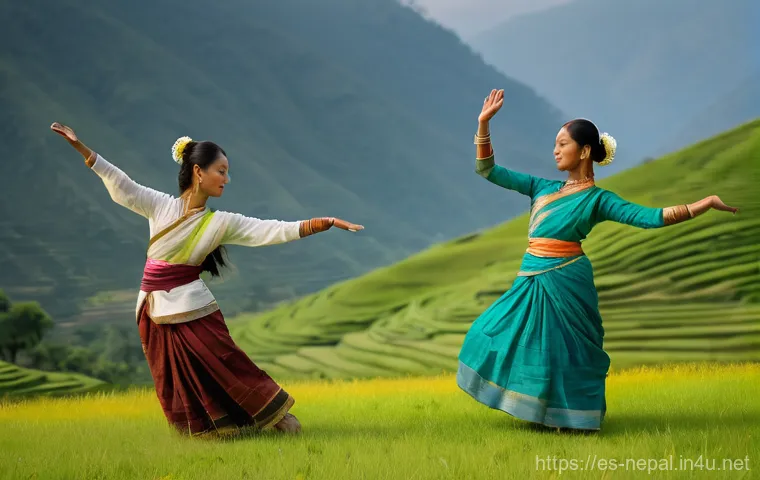 네팔의 유명한 전통 춤 - **Mystical Lakhey Mask Dance under Twilight:**
    A powerful and atmospheric image featuring a sing...